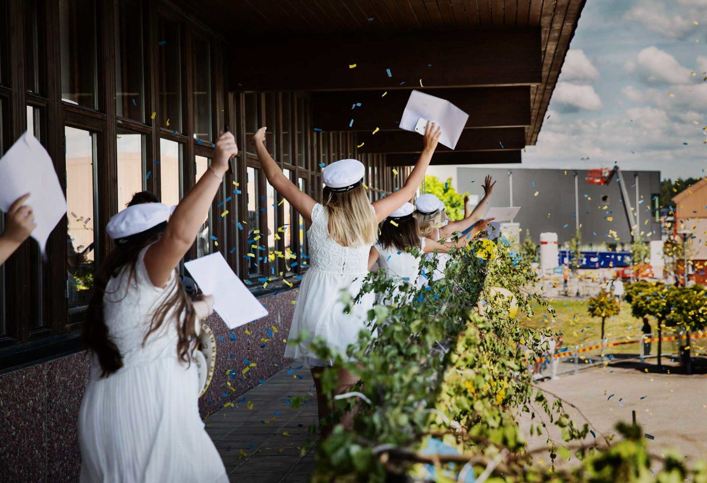 Studentfirande i Köping på Ullvigymnasiet